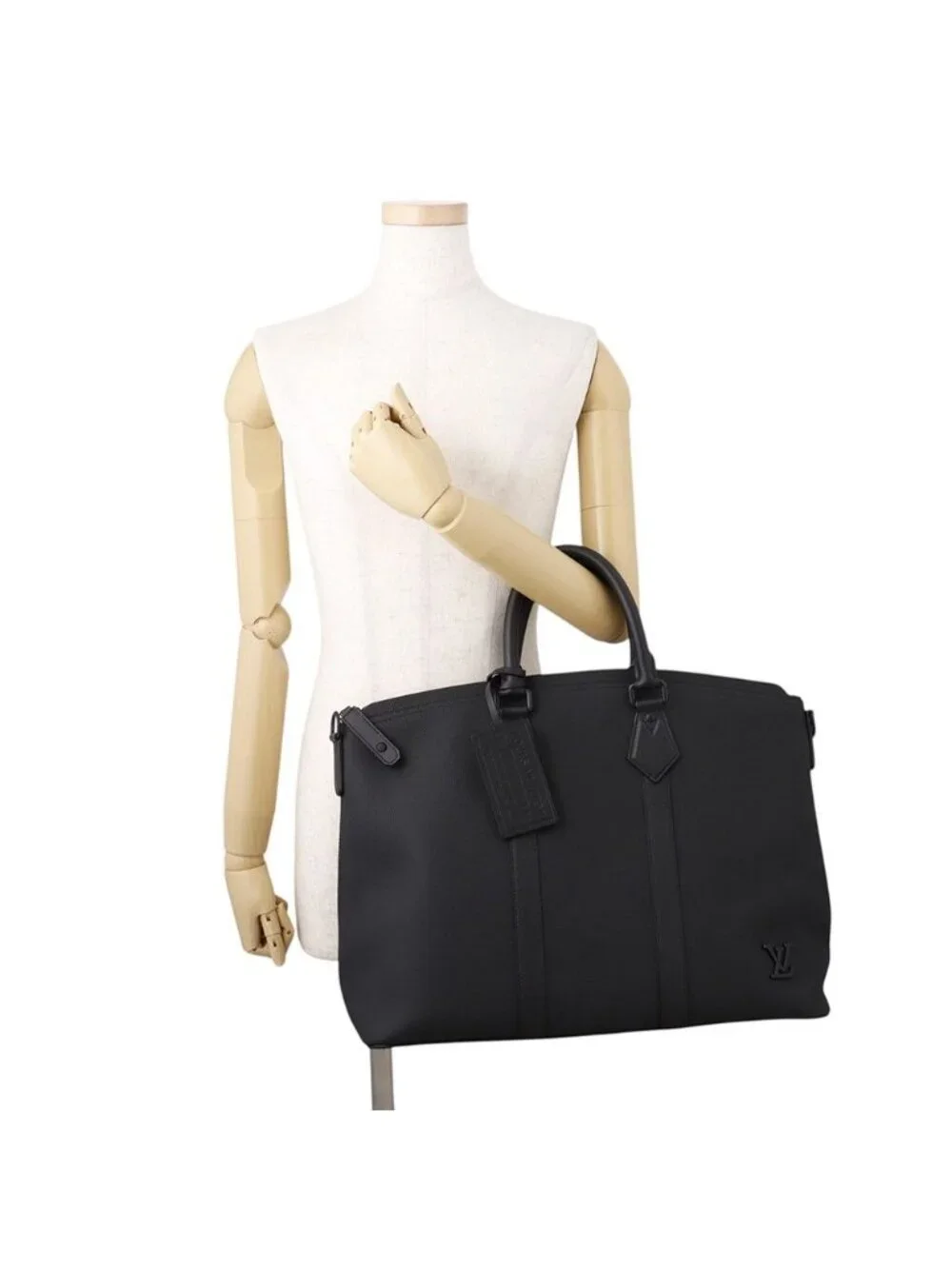 Louis Vuitton Tote Bag Taurillon Leather LV Aerogram Lockit 2-Way Black